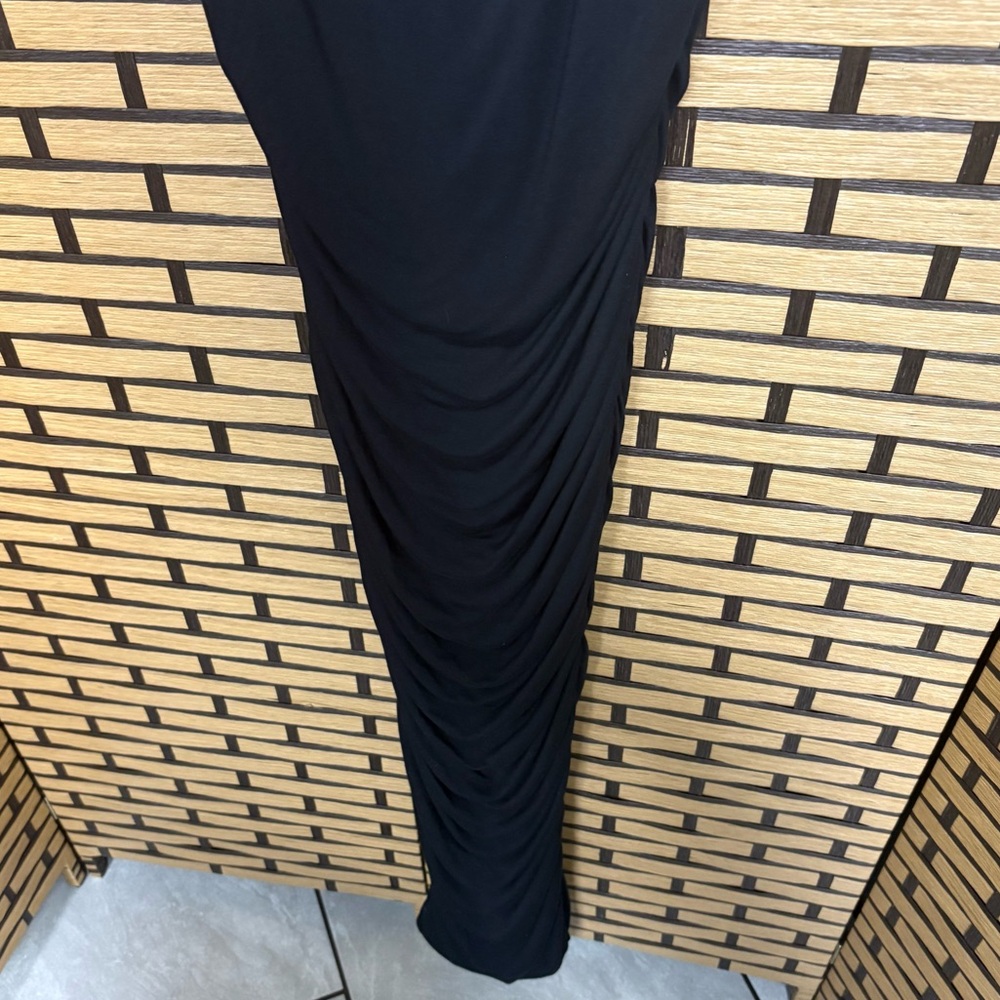 Good American Black Ruched Maxi Dress Size 3 (Size Large) - Picture 5 of 11